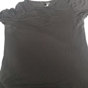 Rue 21 black t shirt with mesh v-neck